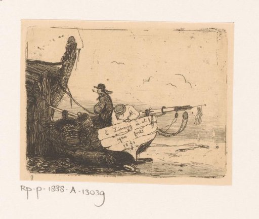 Two men in a skiff