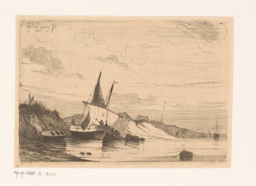 Fishing boat near the dunes of Blankenberge