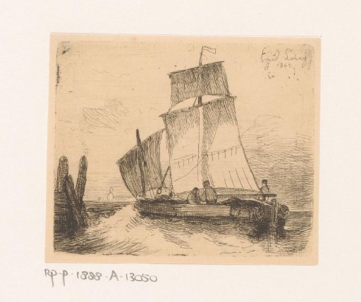 Fishing boat leaving the harbour of Ostend