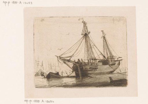 Sailing ship in the winter dock at Antwerp