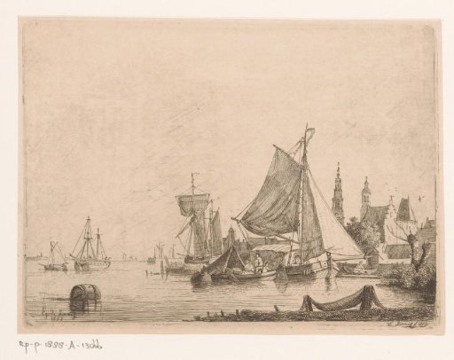 View from the Scheldt towards the Sint-Michielskaai in Antwerp