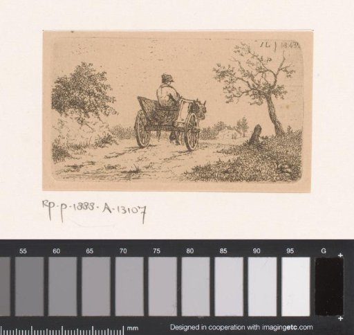 Man on a farm wagon