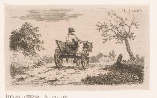 Man on a farm wagon
