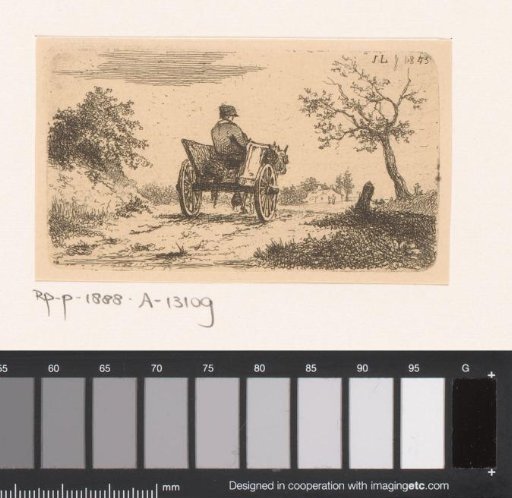 Man on a farm wagon