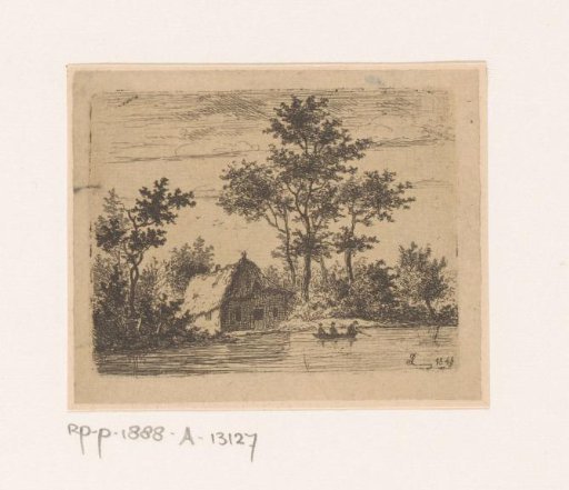 Landscape near Pont-à-Celles with a small building on the water