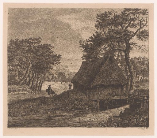 Landscape with a watermill