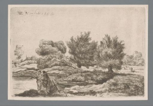 Figures in a landscape with willows