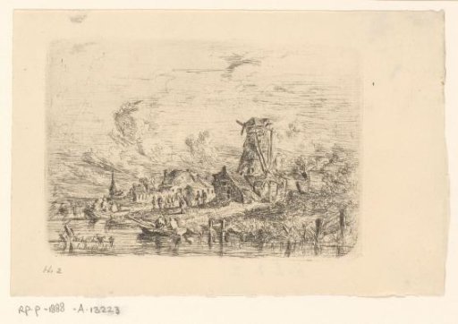 View of a village on the water