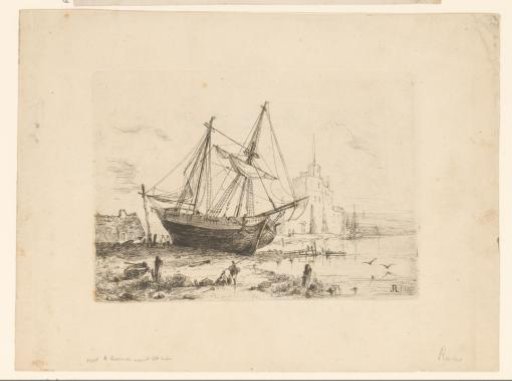 Ship Louis Landing Near a Fort