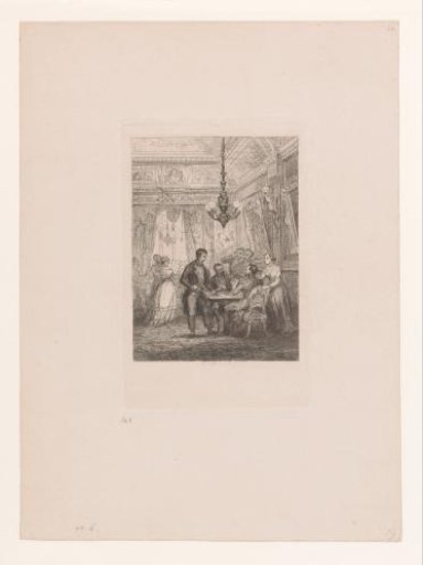 Salon with a Group of Card Players at a Table