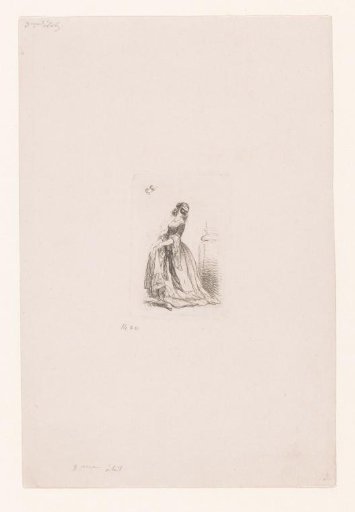 Masked Woman in Ball Gown
