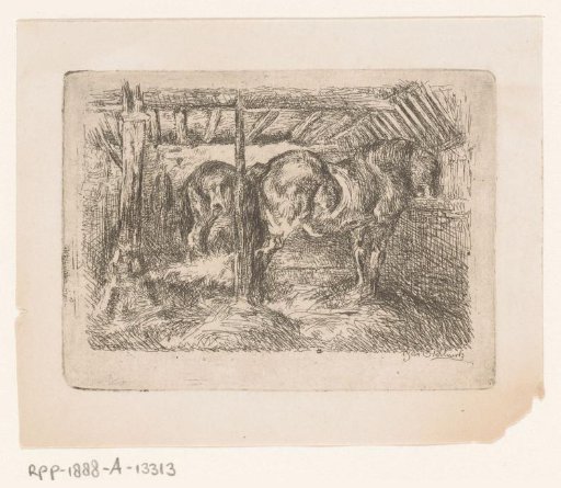 Two Horses In A Stable