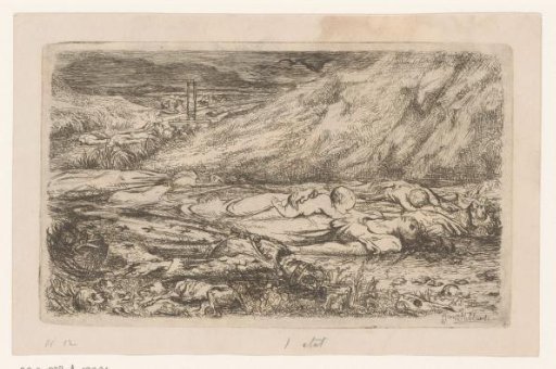 Landscape With Figures Including That Of A Woman With A Baby And A King