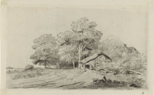 Farmhouse by a road