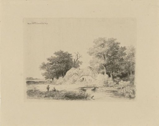 Farmhouse near a small bridge