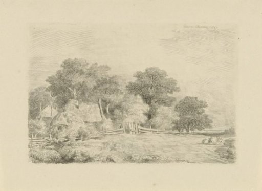 Farmhouse near a fence