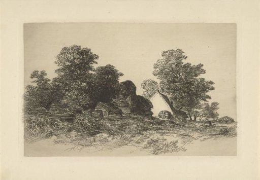 Watermill in a wooded landscape