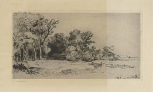 Landscape with a farm