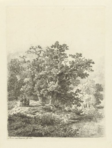 Figures on a forest path