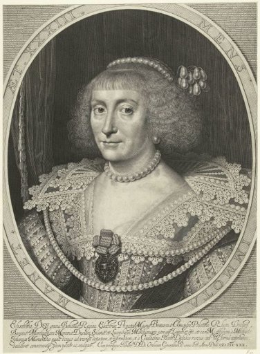 Portrait of Elisabeth Stuart, Electress Palatine, Queen of Bohemia, aged 33