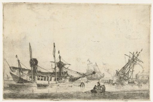 Two keeled sailing ships