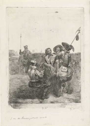 Soldiers with a young girl