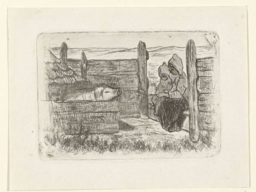 Children by the pigsty