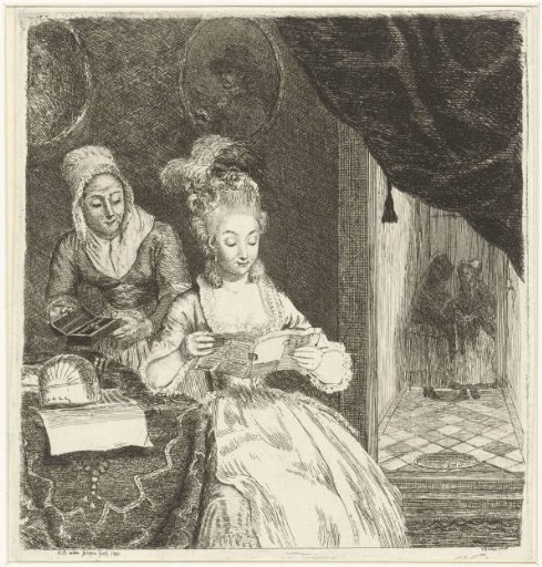 Young woman reads a letter