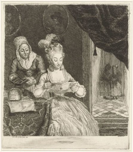 Young woman reads a letter