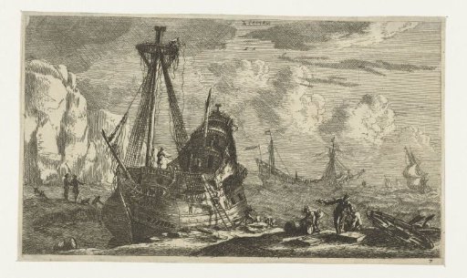 Unrigged sailing ship