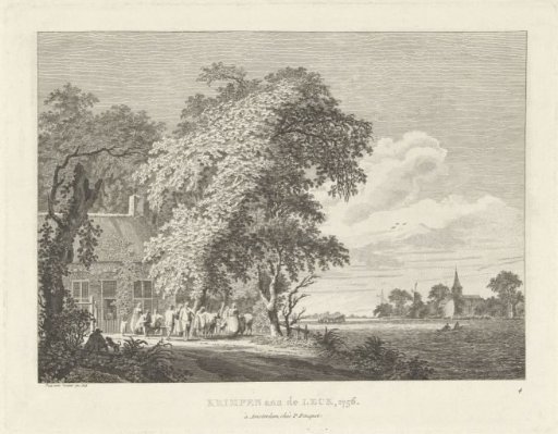 View of the ferry house in Krimpen aan de Lek, 1756