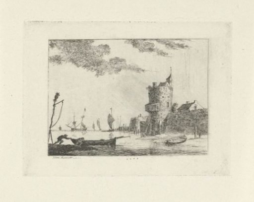 Boats by a city wall