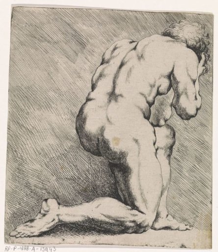 Kneeling man