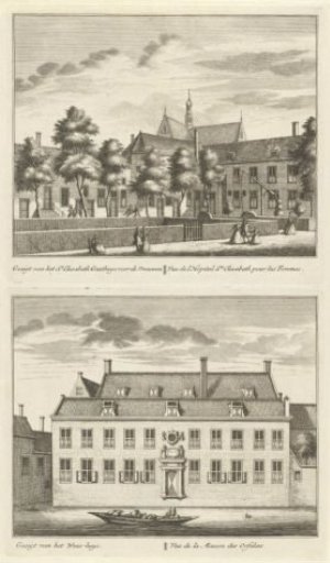 Two Views of Alkmaar with the Orphanage and the Saint Elizabeth Hospital