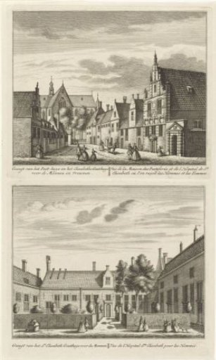 Two Views of Alkmaar with the Pesthouse and the Saint Elizabeth Hospital