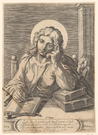 John the Evangelist writing at a desk