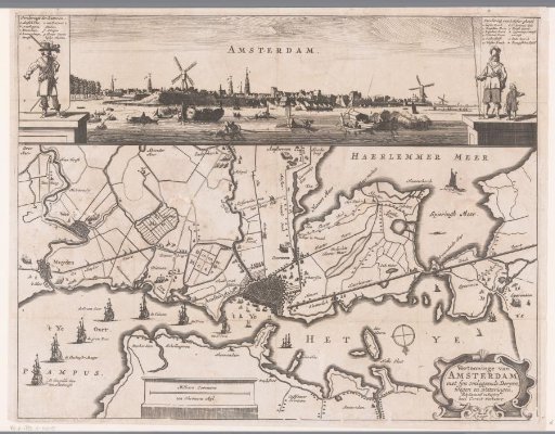 Profile of Amsterdam with a Map of the Blockade by the Troops of William II, 1650