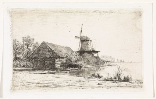 Barn and mill by the water