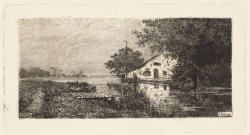 House on a river at Abcoude