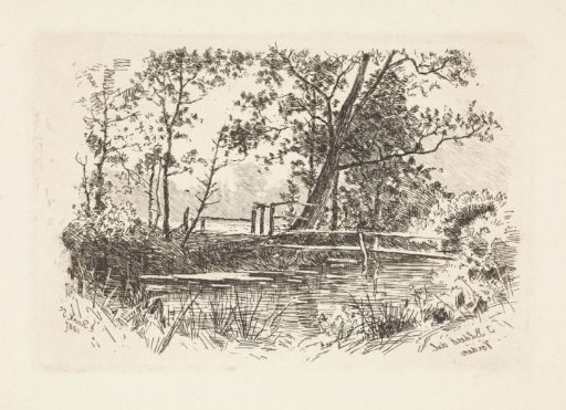 Landscape with ditch