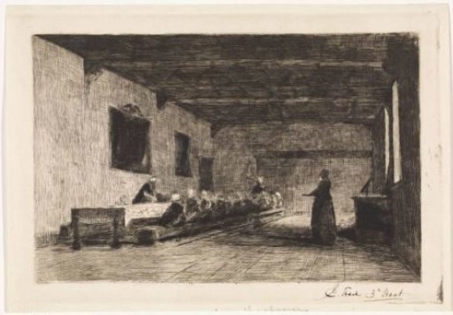 Dining room in an old women's home