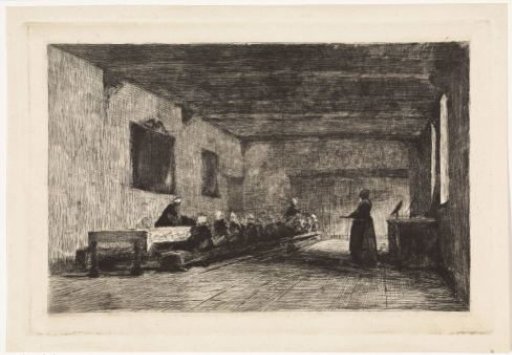 Dining room in an old women's institution