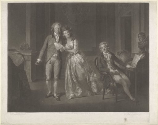 Portrait of Louise, Princess of Orange-Nassau, Willem I Frederik, King of the Netherlands, and Frederik, Prince of Orange-Nassau