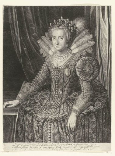 Portrait of Elisabeth Stuart, wife of Frederick V, Queen of Bohemia