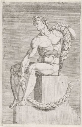 Seated Nude from the Sistine Chapel