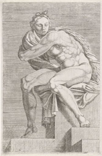 Seated Nude from the Sistine Chapel
