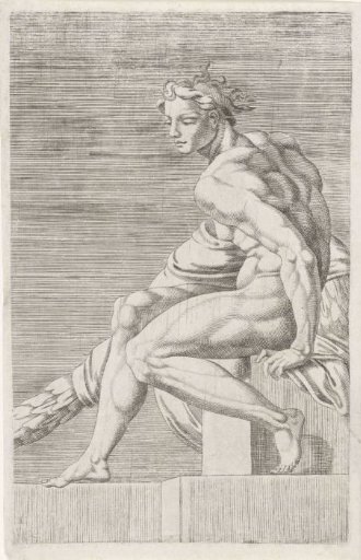 Seated Nude from the Sistine Chapel