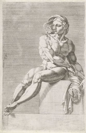 Seated Nude from the Sistine Chapel