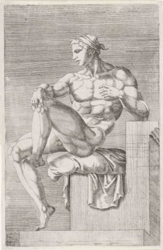Seated Nude from the Sistine Chapel