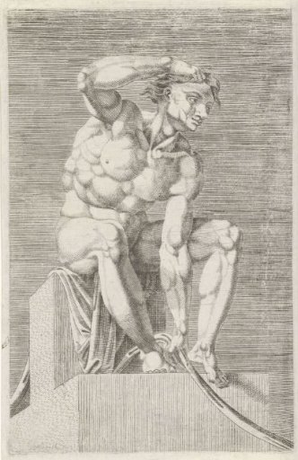 Seated Nude from the Sistine Chapel